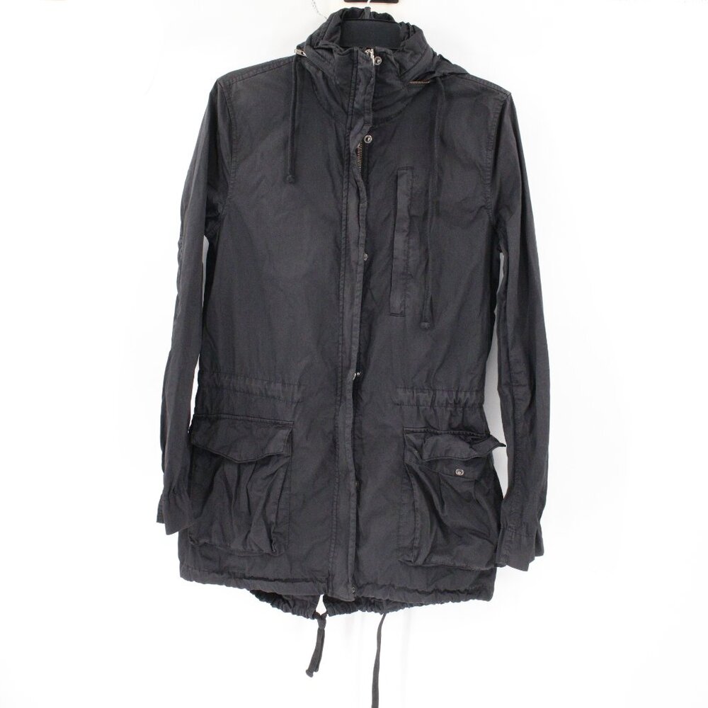 James perse jacket Women's 1 yosemite hooded parka utility fishtail cotton nylon